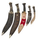 TWENTY-SEVEN INDIAN KUKRIS, 20TH CENTURY