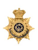 A VICTORIAN BEDFORDSHIRE REGIMENT OFFICER’S HELMET PLATE, CIRCA 1881-1901