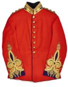 A FINE EDWARDIAN OFFICER'S FULL DRESS TUNIC OF THE WESTMINSTER DRAGOONS