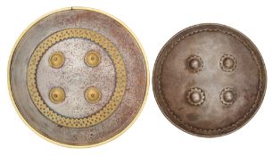 TWO INDIAN CIRCULAR SHIELDS (DHALS)