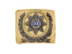 A PORTUGUESE OFFICER'S WAIST BELT PLATE OF THE 11TH REGIMENT