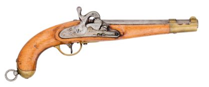 AN AUSTRIAN 16-BORE PERCUSSION MODEL 1851 CAVALRY PISTOL, DATED 1853