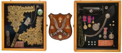TWO REGIMENTAL CASED DISPLAYS, 19TH CENTURY AND LATER