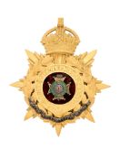 A ROYAL SUSSEX REGIMENT OFFICER'S HELMET PLATE BADGE, CIRCA 1901-14