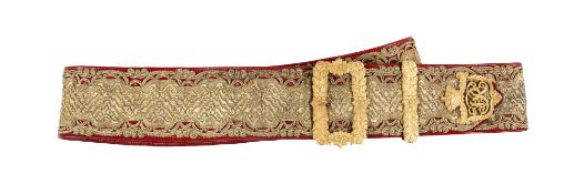 A VICTORIAN OFFICER'S POUCH BELT OF THE 15TH HUSSARS