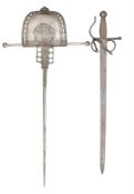 A SPANISH LEFT-HAND DAGGER IN 17TH CENTURY STYLE, TOLEDO, 19TH CENTURY