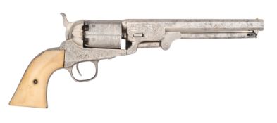 A CONTINENTAL PERCUSSION REVOLVER OF COLT NAVY TYPE, NO. 106443, 19TH CENTURY, PROBABLY LIÈGE