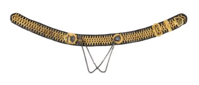 A GEORGIAN OFFICER'S POUCH BELT OF THE 10TH HUSSARS