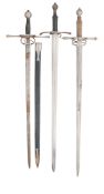 THREE SWORD-RAPIERS IN GERMAN 16TH CENTURY STYLE