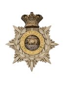 A RARE VICTORIAN OXFORDSHIRE MILITIA OFFICER’S HELMET PLATE, CIRCA 1878-81