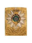 A 39TH (DORSETSHIRE) REGIMENT OF FOOT OFFICER’S SHOULDER BELT PLATE, CIRCA 1825-35