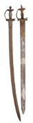 TWO INDIAN TALWARS, 17TH/18TH CENTURY