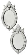 A PAIR OF VENETIAN STYLE WALL MIRRORS, 20TH CENTURY