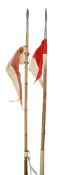 TWO INDIAN CAVALRY LANCES, 20TH CENTURY