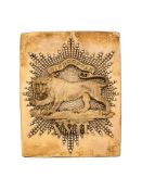 A 17TH (LEICESTERSHIRE) REGIMENT OFFICER’S SHOULDER BELT PLATE, CIRCA 1830-55