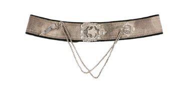 AN OFFICER'S POUCH BELT OF THE FLINT RIFLE VOLUNTEERS