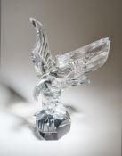 A 'CRYSTAL DE SEVRES' FIGURE OF AN EAGLE, 20TH CENTURY