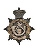 AN EAST ESSEX RIFLES MILITIA OFFICER’S HELMET PLATE, CIRCA 1878-1881