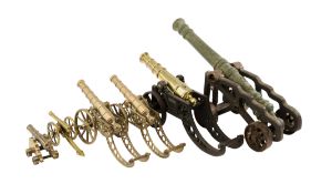 A GROUP OF DECORATIVE COPPER-ALLOY CANNON
