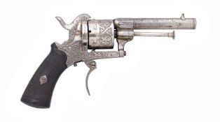 A CONTINENTAL PIN-FIRE POCKET REVOLVER