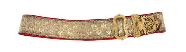 A VICTORIAN OFFICER'S POUCH BELT OF THE 8TH HUSSARS