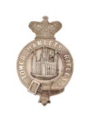 A TOWER HAMLETS RIFLES GLENGARRY BADGE, CIRCA 1881-1901