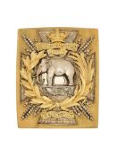 A 76TH (THE DUKE OF WELLINGTON'S) REGIMENT OF FOOT (WEST RIDING) OFFICER'S SHOULDER BELT PLATE,