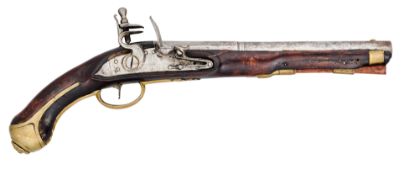 AN AUSTRIAN 14-BORE FLINTLOCK MILITARY OFFICER’S PISTOL, CIRCA 1760-70
