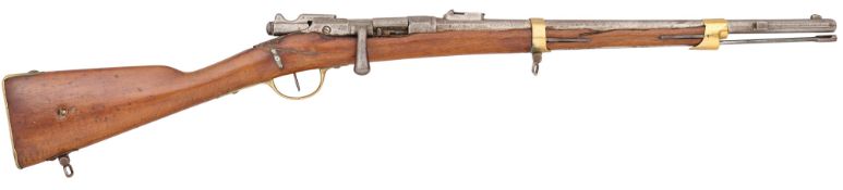 A FRENCH GRAS 11MM BOLT-ACTION 1866-74 MODEL M80 CARBINE, NO. 11429, DATED 1873 AND 1877