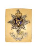 AN 18TH (THE ROYAL IRISH) REGIMENT OFFICER’S SHOULDER BELT PLATE, CIRCA 1830-55
