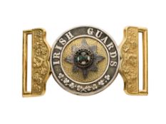 A VICTORIAN INTERLOCKING OFFICER’S WAIST BELT CLASP OF THE IRISH GUARDS