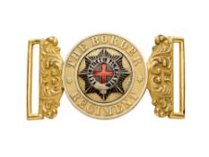 AN INTERLOCKING OFFICER'S WAIST BELT CLASP OF THE BORDER REGIMENT, CIRCA 1881-1902