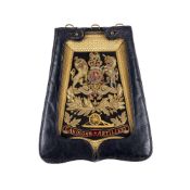 AN OFFICER'S DRESS SABRETACHE OF THE CARDIGAN ARTILLERY