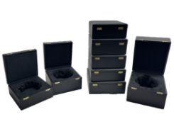 EIGHT LINED STORAGE OR TRANSPORT CASES FOR ANTIQUE WARES