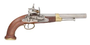 A SPANISH 12 BORE MIQUELET-LOCK MILITARY PISTOL, REIGN OF FERDINAND VII (1813-1833)
