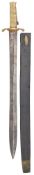 A BRITISH BAYONET FOR A BRUNSWICK PERCUSSION SERVICE RIFLE, DATED 1849