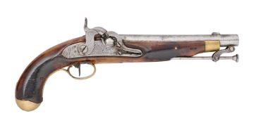 A HANOVERIAN 16 BORE PERCUSSION MODEL 1818/44 MILITARY PISTOL, REIGN OF ERNST AUGUSTUS II