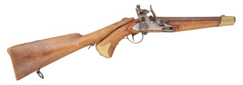 A SWEDISH 16 BORE FLINTLOCK MODEL 1820 RIFLED CAVALRY PISTOL WITH SHOULDER-STOCK, REIGN OF