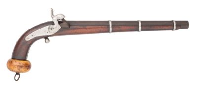 A RUSSIAN 23 BORE PERCUSSION PISTOL FOR A COSSACK REGIMENT, MID-19TH CENTURY, REIGN OF NICHOLAS I
