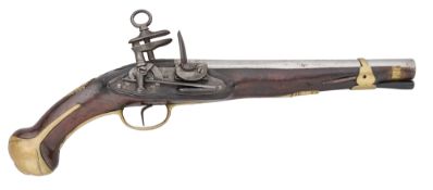 A SPANISH 12 BORE MIQUELET-LOCK MODEL 1789 MILITARY BELT PISTOL, REIGN OF CHARLES IV (1788-1808)