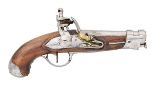 A RARE GERMAN (WESTPHALIA) 22 BORE FLINTLOCK MODEL AN X GENDARMERIE PISTOL, REIGN OF