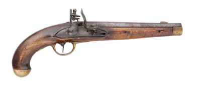 A PRUSSIAN 16 BORE FLINTLOCK MILITARY PISTOL, REIGN OF FREDERICK WILLIAM III (1797-1840)