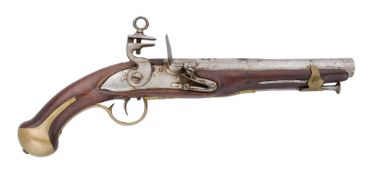 A SPANISH 12 BORE FLINTLOCK MILITARY PISTOL, REIGN OF JOSEPH BONAPARTE (1808-1813)