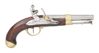 A GERMAN (BRAUNSCHWEIG) 15 BORE FLINTLOCK MILITARY PISTOL, CIRCA 1810