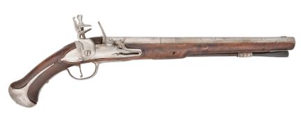 A RARE SWEDISH 16 BORE FLINTLOCK MODEL 1688 MILITARY HOLSTER PISTOL, REIGN OF CHARLES XI (1660-1697)