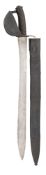 A PRUSSIAN MODEL 1852 NAVAL CUTLASS, THE GUARD PIERCED BY A BULLET HOLE,