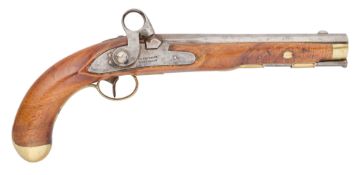 A DANISH 15 BORE PERCUSSION MILITARY PISTOL BY J.C. HAUGAARD, KIOBENHAVN, REIGN OF FREDERICK VII