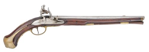 A FRENCH 22 BORE FLINTLOCK HOLSTER PISTOL, REIGN OF LOUIS XIV (1643-1715)