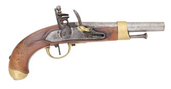 A SAXON 13 BORE FLINTLOCK MODEL 1812 MILITARY PISTOL, REIGN OF FREDERICK AUGUSTUS I (1806-1827),