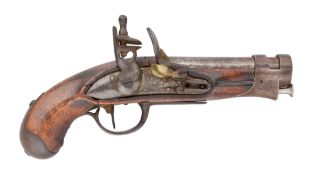 A SAXON 22 BORE FLINTLOCK MODEL AN IX GENDARMERIE PISTOL, REIGN OF FREDERICK AUGUSTUS I (1806-1827),